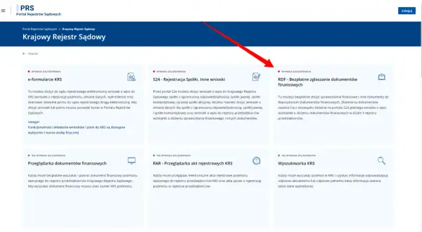 Portal KRS: jak sprawdzić firmę w KRS, złożyć e-formularze, zgłosić dokumenty finansowe lub wyszukać podmiot.