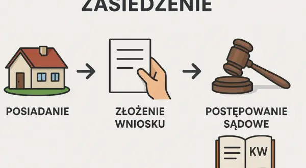 Schemat zasiedzenia: posiadanie domu, złożenie wniosku, postępowanie sądowe. Czy zmiana właściciela przerywa bieg zasiedzenia?