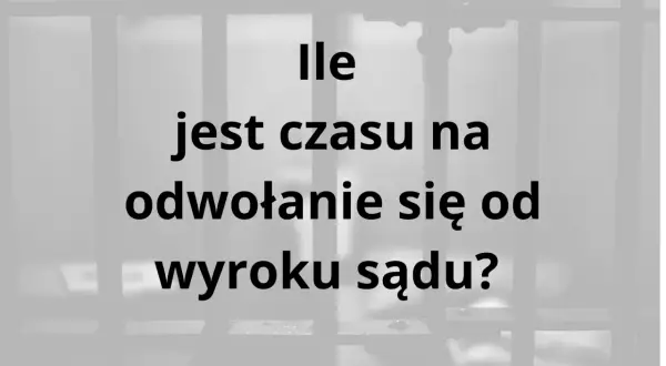Ile czasu jest na odwołanie się od wyroku sądu? Pytanie o terminy prawne.