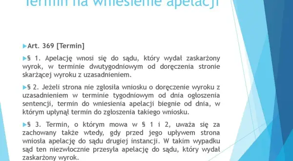 Ile czasu na wniesienie apelacji? Poznaj kluczowe terminy prawne
