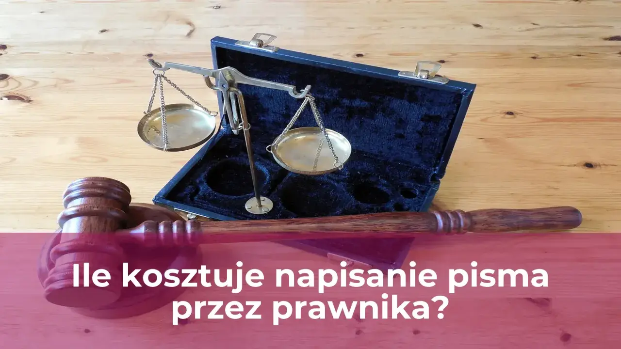 Młotek sędziowski i waga sprawiedliwości. Zastanawiasz się, ile kosztuje napisanie pisma przez prawnika?