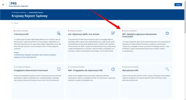 Portal KRS: jak sprawdzić firmę w KRS, złożyć e-formularze, zgłosić dokumenty finansowe lub wyszukać podmiot.